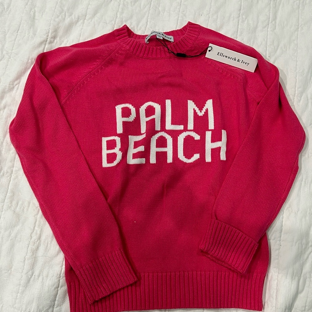 Ellsworth & Ivey Pink Palm Beach Sweater